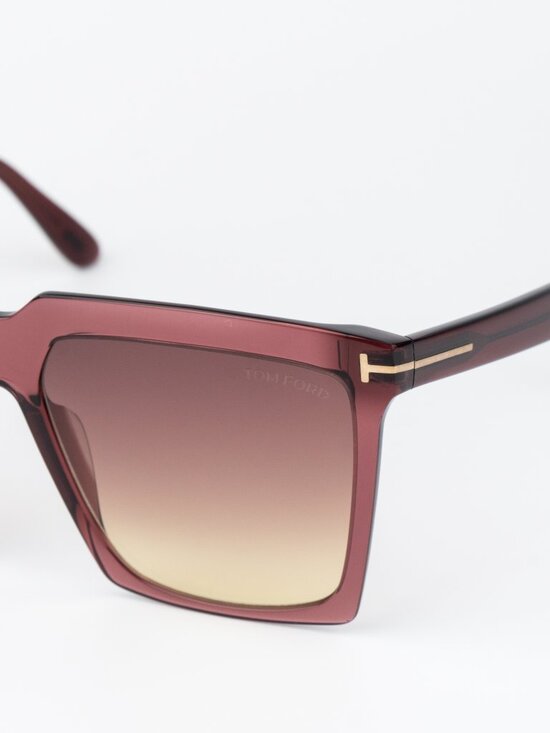 Tom Ford SABRINA-02 Women Sunglasses Bordeaux Gradient Square FT0764 69T main image 7
